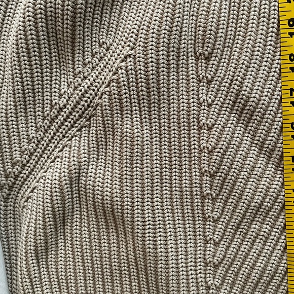 Cotton, cream/tan sweater vest, large - Picture 5 of 6